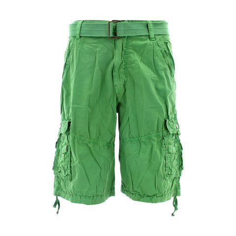 Men's Belted Cargo Snap Button Shorts