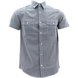Imperious - Men's Chambray Short Sleeve Woven Shirts - Black - V.I.M. - 1