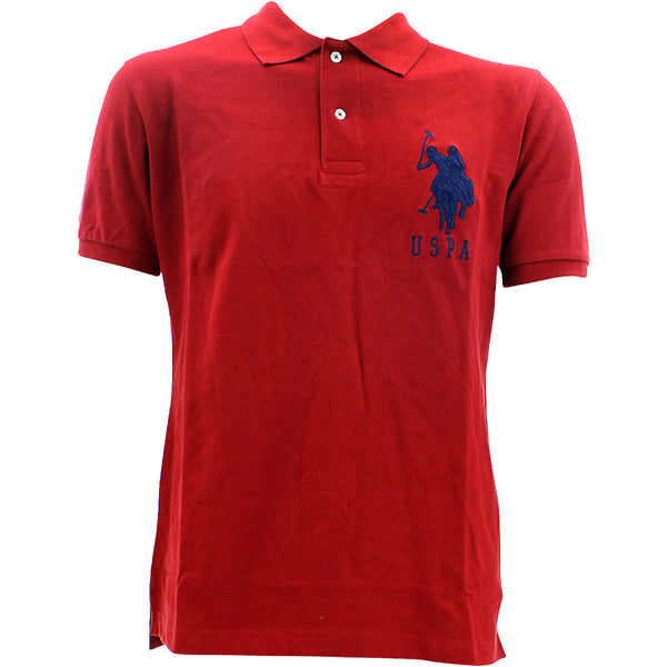 Us Polo Assn. - Men's Big Pony Pique Polo - Red/Navy - V.I.M.