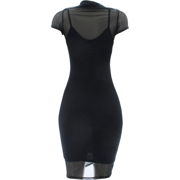 Fashion Magazine - Women's Belted Gold Plate Jumpsuit - Black - V.I.M. - 1