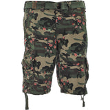 Brian Brothers - Men's Belted Camo Floral Cargo Shorts - Woodland - V.I.M. - 1
