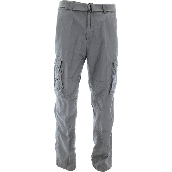 Pj Mark - Men's Belted Cargo Pants - Grey - V.I.M. - 1