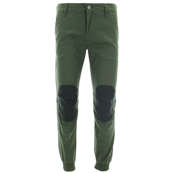 Kayden K - Men's 2 Tone Twill Joggers - Olive/Charcoal - V.I.M. - 1