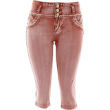 Tush Push - Women's 3 Button Bermuda Capri - Peach - V.I.M. - 1