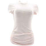 Papermoon - Women's Rayon Turtle Neck Scallop Shirts - Blush - V.I.M. - 1