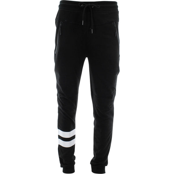 Ankor East - Men's Stripe WP Zipper Joggers - Black - V.I.M. - 1
