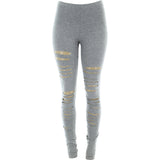Cemiceri - Women's Lazer Rips Leggings - Heather Grey - V.I.M. - 1