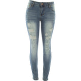 Bee Ceci - Women's Front Rips Stretch Skinny pants - Medium Blue - V.I.M. - 1