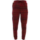Haselson Internation - Men's Aztec Frnch Terry Joggers - Deep Red - V.I.M. - 1