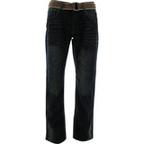 Fusai - Men's Belted Embroidery Pocket pants - Dirty/Blue - V.I.M. - 1