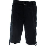 Pj Mark - Men's Belted Cargo Shorts - Black - V.I.M. - 1