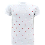 3Forty - Men's Lighting Flash Bolt T-Shirts - White/Red - V.I.M. - 1