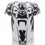K&S Sportswear - Men's Angry Bear Head T-Shirts - White/Black - V.I.M. - 1
