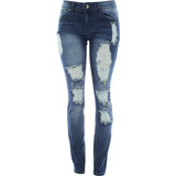 Azazel - Women's Heavy Rips All Over Scrtchs Pocket Jeans - Dark Blue - V.I.M. - 1