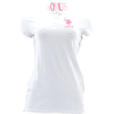 US Polos Assn. - Women's Big Pony Ladies Polos - White/Pink - V.I.M. - 1