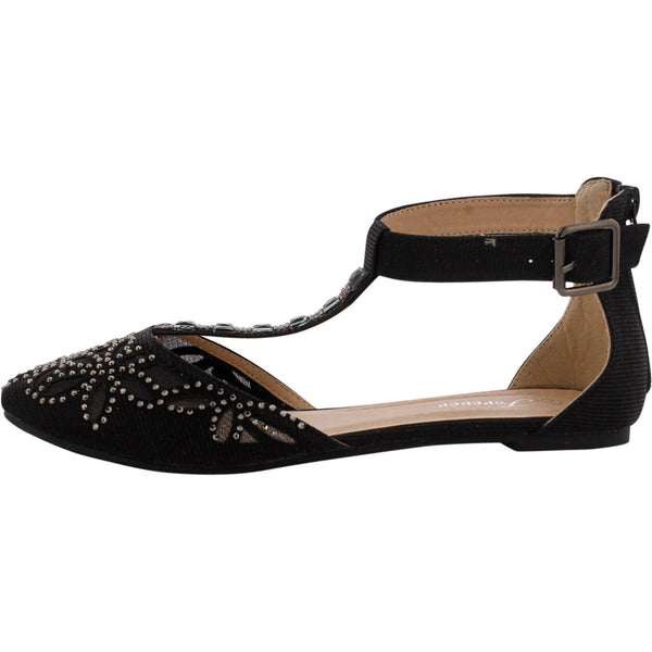 Forever - Women's Shine Flats - Black - V.I.M. - 1