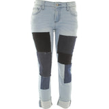 Cello pants - Women's Patches Front And Back Boyfriend pants - Light Blue - V.I.M. - 1