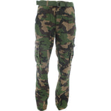 Pj Mark - Men's Belted Cargo Pants - Woodland Camouflage - V.I.M. - 1