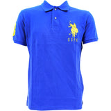 Us Polo Assn. - Men's Big Pony Pique Polo - Royal/Yellow - V.I.M.