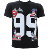 3Forty - Men's 99 Nascar Patches T-Shirts - Black - V.I.M.