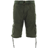Denim Culture - Men's Jetlag Canvas Cargo Shorts - Olive - V.I.M.