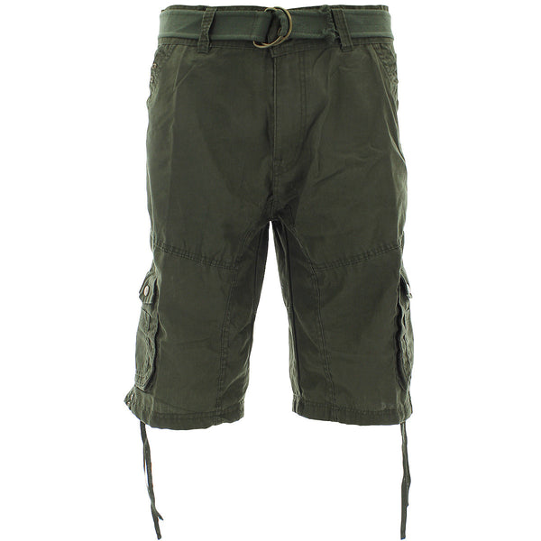 Denim Culture - Men's Jetlag Canvas Cargo Shorts - Olive - V.I.M.