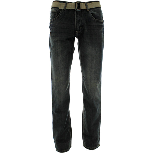 FUSAI - Men's Belted Embroidery Pockets pants - Dirty - V.I.M.