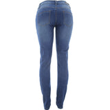 Ankor East - Women's Rips With Stretch Denim Jeans - Medium Blue - V.I.M. - 1
