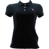 Us Polo Assn. - Women's Short Sleeve Polo - Black/Pink - V.I.M.