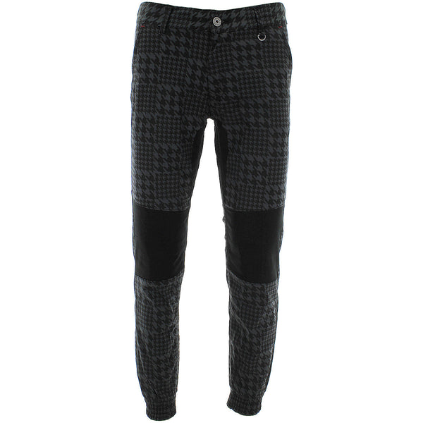 Kayden K - Men's Houndstooth Joggers - Charcoal - V.I.M. - 1
