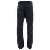 Denim Culture - Men's Belted Embroidery Back Pocket pants - Blue/Black - V.I.M. - 2