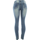 Bee Ceci - Women's Front Rips Stretch Skinny pants - Medium Blue - V.I.M. - 2