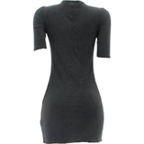 Ambiance - Women's Tie Up Neck Dress - Charcoal - V.I.M. - 2