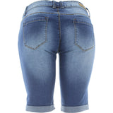 Azazel - Women's Denim Bermuda Shorts - Medium Indigo - V.I.M. - 2