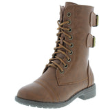 Lucky Top - Girl's 2 Buckle Ridding Boots - Tan - V.I.M. - 2