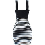 Fashion Magazine - Women's Striped Cup Dresses - Black/White - V.I.M. - 2