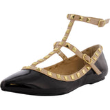 Wild Diva - Women's Pointy Studs Flats - Black - V.I.M. - 2