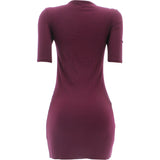 Ambiance - Women's Tie Up Neck Dresses - Burgundy - V.I.M. - 2