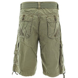 S.A.S.C.O. Trading Inc. - Men's Belted Snap Buttoncargo  Shorts - Khaki - V.I.M. - 2