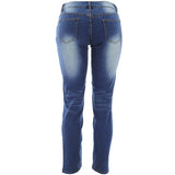 Bany - Women's Knee Slit With 5 Pocket Jeans - Medium Indigo - V.I.M. - 2