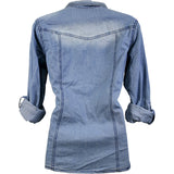 Highway Jeans - Women's Long Sleeve Denim Shirts - Medium/Sand Blast - V.I.M. - 2