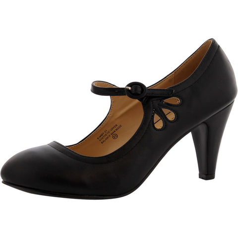 Chase Chloe - Women's MJ PU Heels - Black