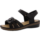 Golden Road - Women's Flower Comfort Sandals - Black - V.I.M. - 2
