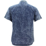 Hawk Bay - Men's Denim Short Sleeve Button Up Shirts - Dark Blue - V.I.M. - 2