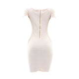 Bluebell - Women's Stripe Ribb With Chain  Dresses - Blush/Pink  - V.I.M. - 2