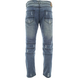 Focus - Men's Zip Knee Destroyed pants - Light Blue - V.I.M. - 2