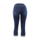 Y.M.I. - Women's Basic Crop Capri - Dark/Blue  - V.I.M. - 2