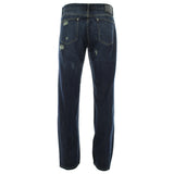 Brooklyn Express - Men's Rips & Patches Slim Straight Jeans - Dark Blue - V.I.M. - 2