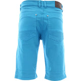 Imperious - Men's Biker Twill with Zippers Shorts - Aquamarine - V.I.M. - 2