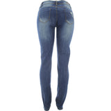 Ankor East - Women's Rips Stretch Denim Jeans - Dark Blue - V.I.M. - 2